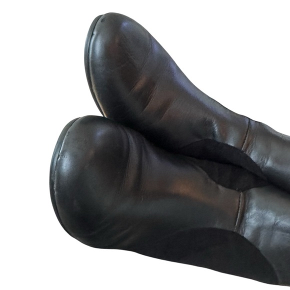 Aquatalia Black‎ Suede Leather Hidden Wedge Ankle Boots Booties Size 8.5